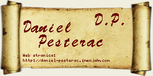 Daniel Pešterac vizit kartica